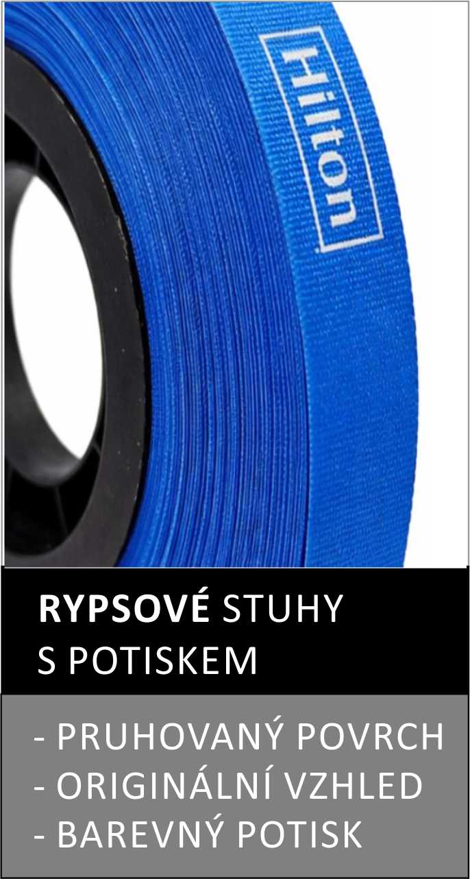 Stuhy rypsove s potiskem, logo